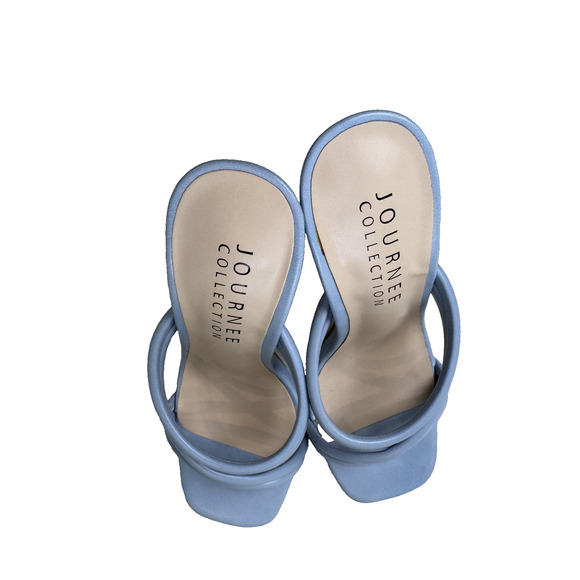 Journee Collection Louise Shoes Womens Size 7.5 Slip On Strappy Heels Sandals - Picture 7 of 12